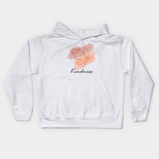 Kindness one line butterfly, inspirational meanings Kids Hoodie